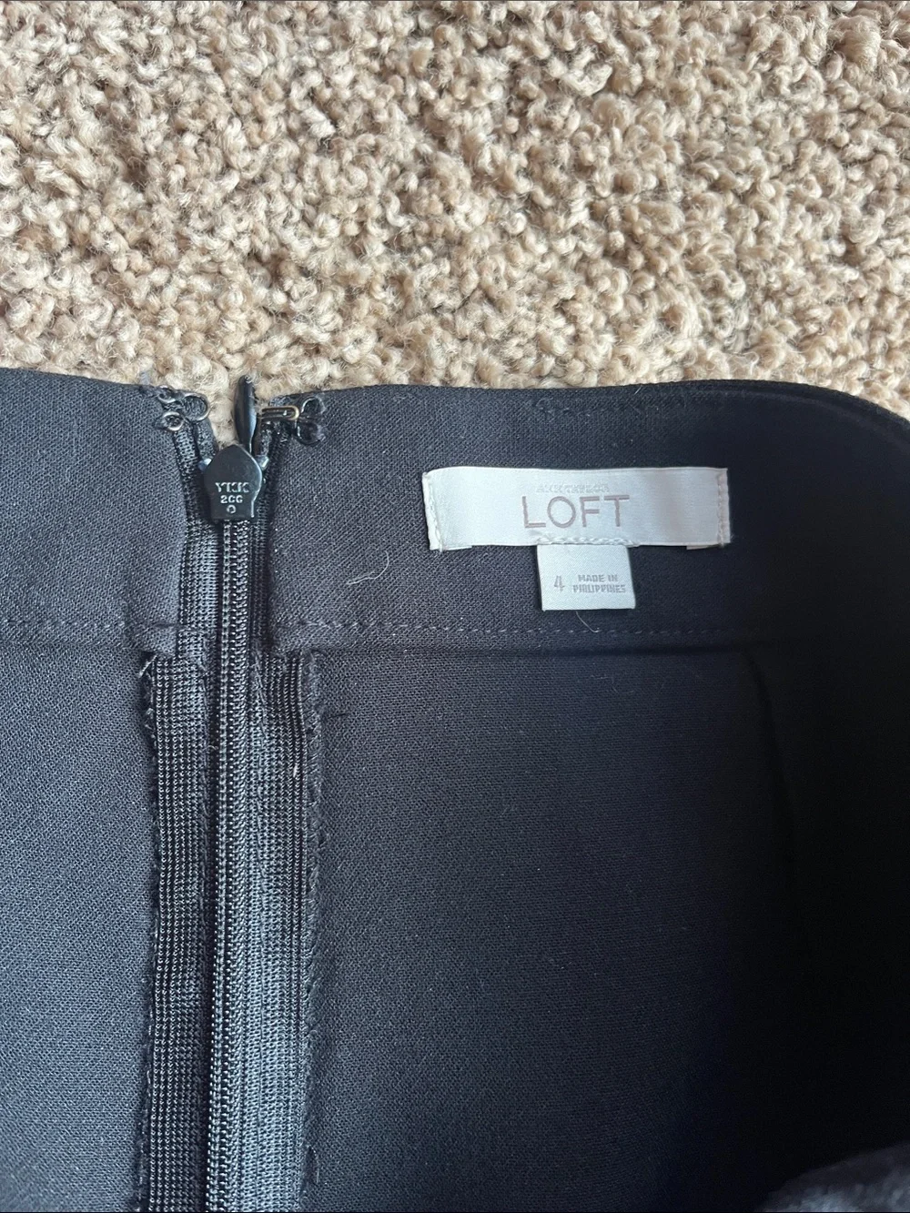 LOFT Black A-Line Skirt Size 4